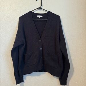 Madewell cardigan black wool blend medium